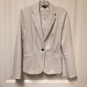 Black and white polka dot blazer